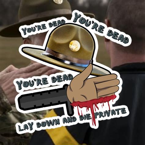 Buy Funny Army Drill Sergeant Knife Hand Moto Vinyl Decal, Military ...