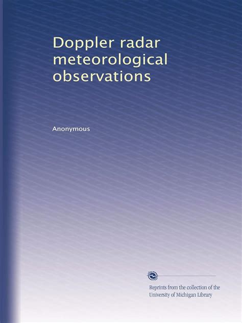 Doppler radar meteorological observations : Amazon.in: Books