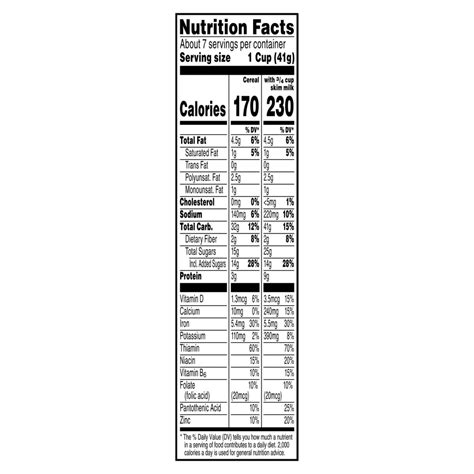 38 krave cereal nutrition facts