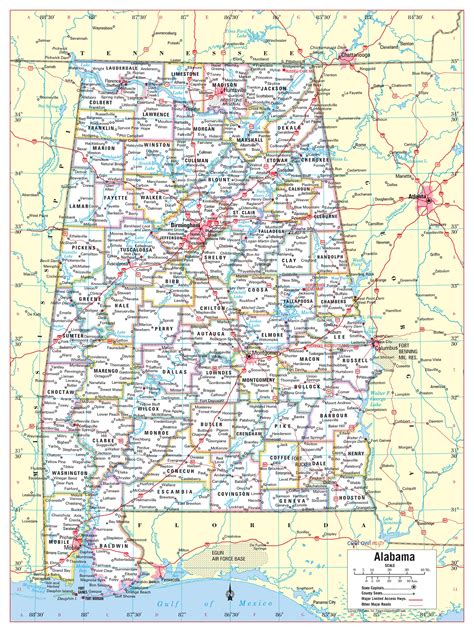 Alabama Road Map Online