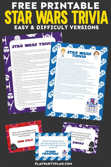 Star Wars Trivia Questions And Answers Printable