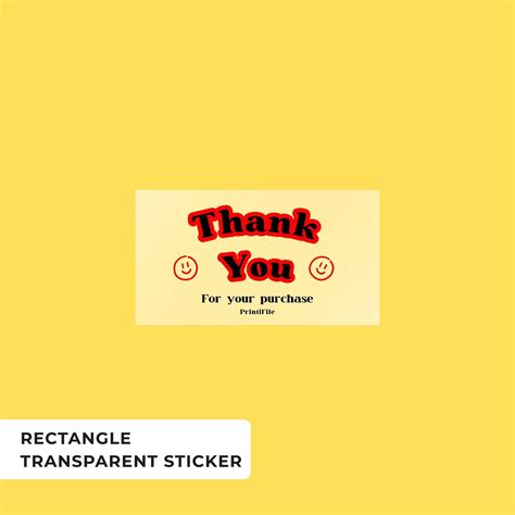 Rectangle Transparent sticker – Printifile