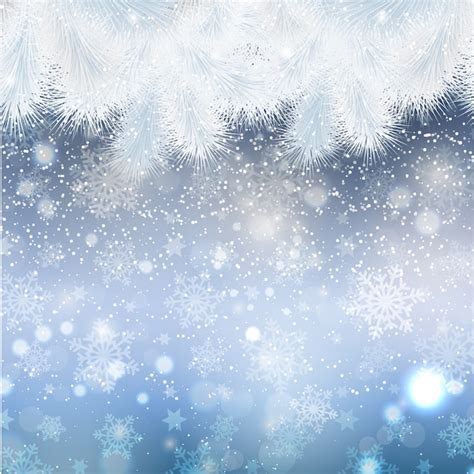 Kerstmis met dennenboomgrens | Gratis Vector