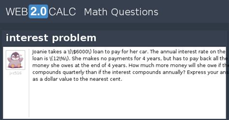 View question - interest problem