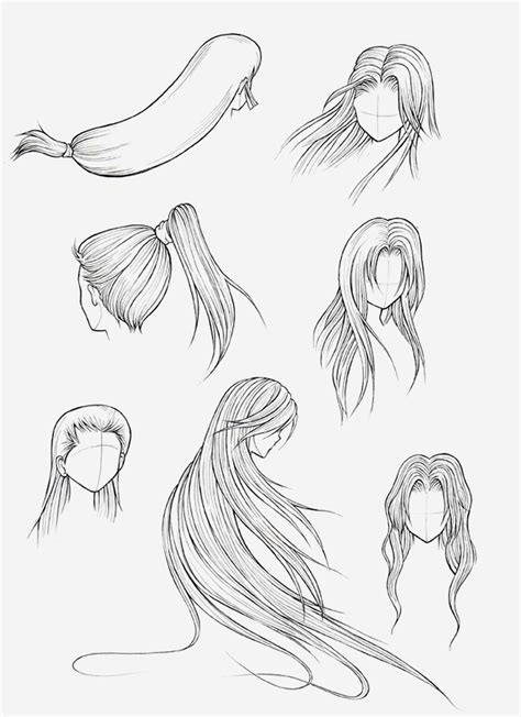 Anime Hairstyles Drawing at GetDrawings | Free download
