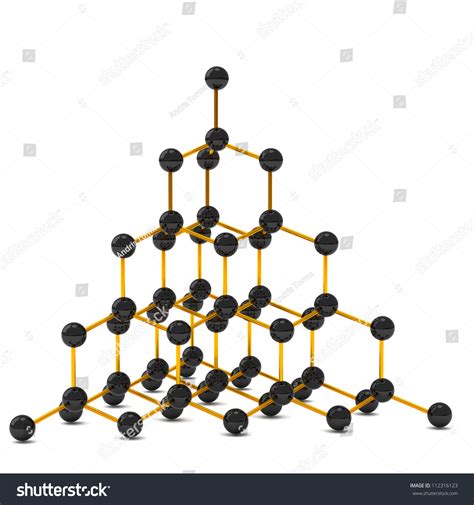 Diamond Crystal Structure Model 3d Stock Illustration 112316123 ...