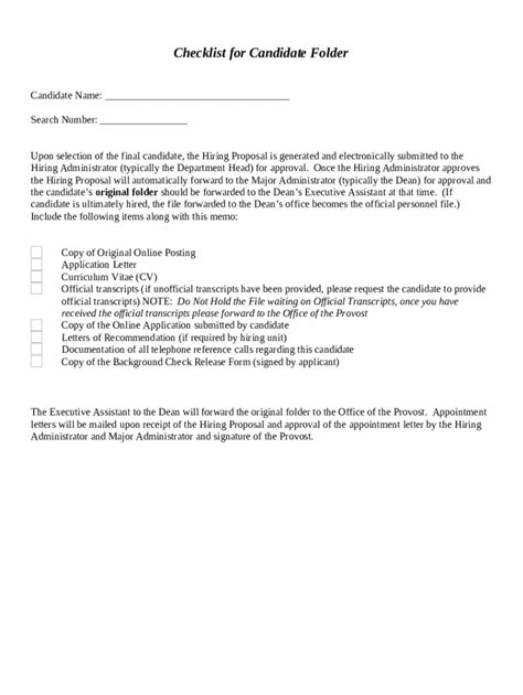 Candidate Referral for Interview Checklist - Missouri State University ...