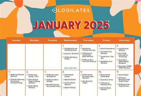 Your Blogilates January 2025 Workout Calendar!! - Blogilates