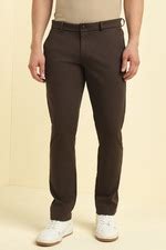 Buy Men Brown Slim Fit Solid Casual Trousers Online - 39839220 | Allen ...