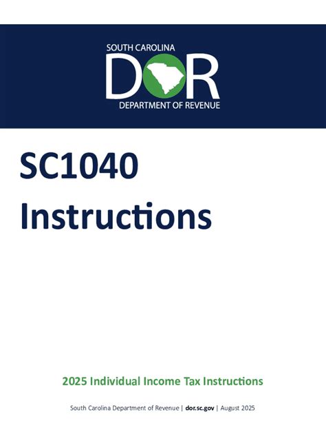 2025 Form SC DoR SC1040 Instructions - Blank Fillable Template | Fill ...