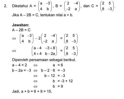 cara mencari determinan dan invers matriks