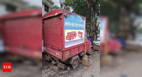 Vehicle on pedestrian way - Times of India