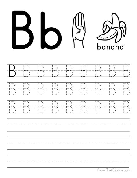 Free Printable Letter B Tracing Worksheets - Letter Tracing Worksheets