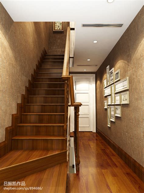美式农村阁楼室内楼梯图片 – 设计本装修效果图
