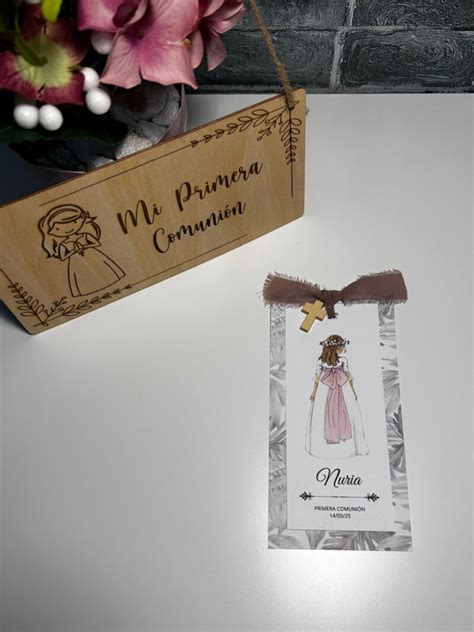 Recordatorio Personalizado de Primera Comunión Huellas&Co