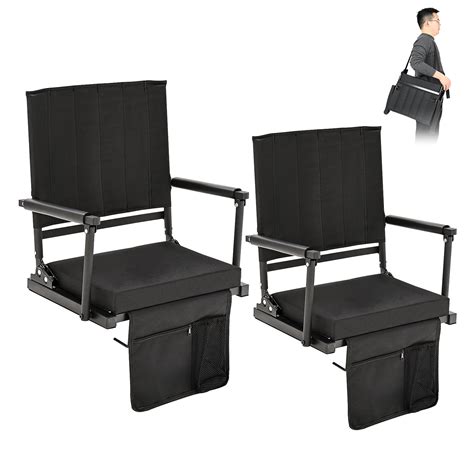 ABORON Folding Stadium Seats for Bleachers, 6 Reclining Positions ...