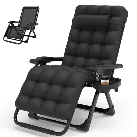 Suteck Zero Gravity Chair 26In L Reclining Camping Chair w/Removable ...