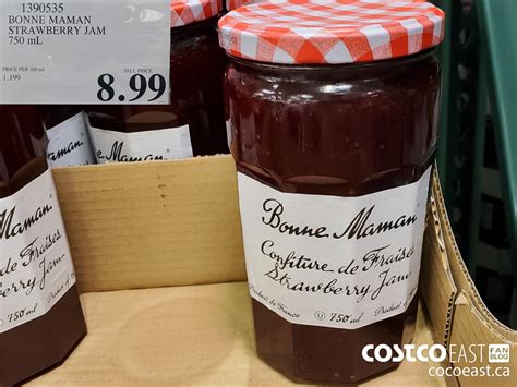 1390535 BONNE MAMAN STRAWBERRY JAM 750 mL 8 99 - Costco East Fan Blog