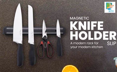 Iktu 38cm Magnetic Knife Bar, Magnetic Knife Storage Strip, Magnet ...