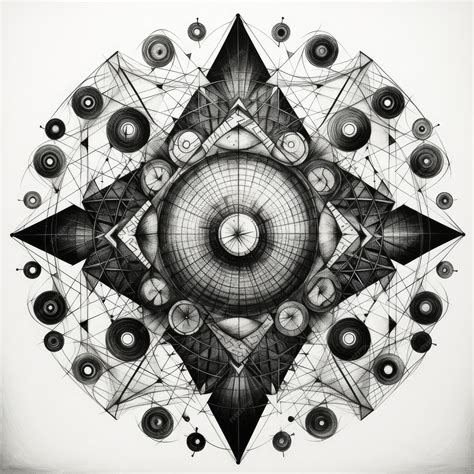 Premium AI Image | Exploring Symmetry and Geometry Line Art Circles ...