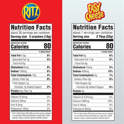 Nabisco RITZ Original Crackers and Easy Cheese Cheddar Snack Variety ...