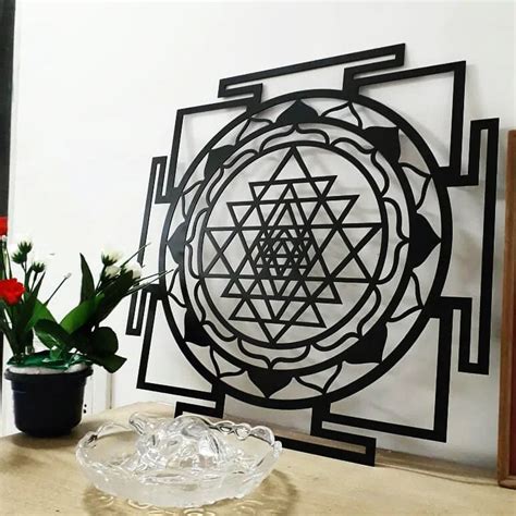 Sri Yantra Wall Art | Buy Metal Wall Hanging decor | Madhechi