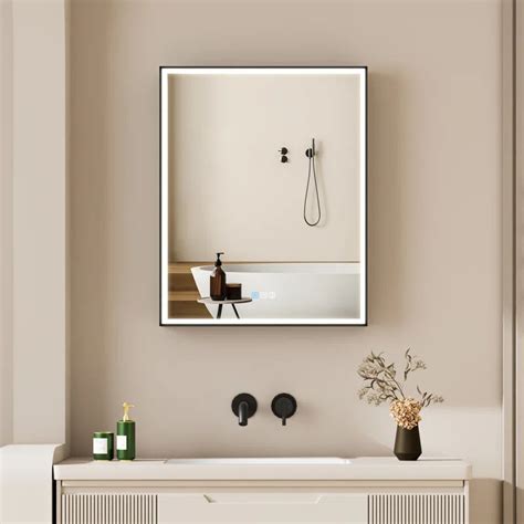 Luxury LED Mirror Cabinet with Internal Storage and Touch Switch ...