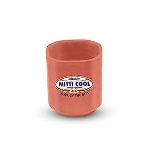 Mitticool Clay Square Cup Set - ?Reddish Brown, 100 ml. : Amazon.in ...