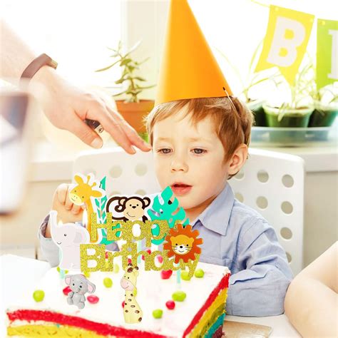 Blulu 13 Pieces Jungle Cake Decoration Zoo Animal Cake India | Ubuy