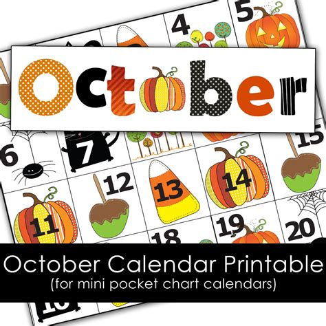 Free Printable Pocket Chart Calendar Numbers at Stella Sexton blog
