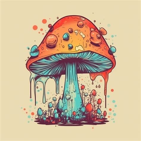 Psychedelic Mushrooms Drawings