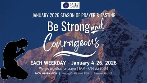 Be Strong and Courageous | January 2026 Season of Prayer & Fasting ...