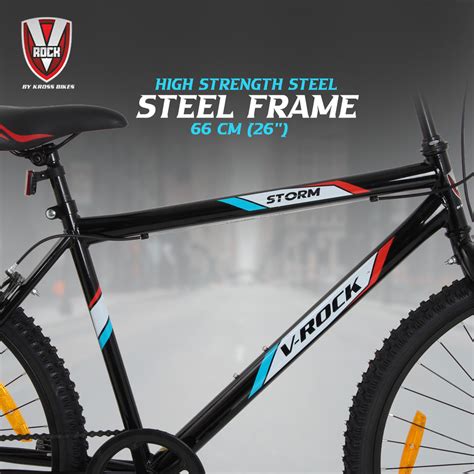V Rock Storm 26T, Single Speed Mountain Bike, Steel Frame, Rigid Fork ...