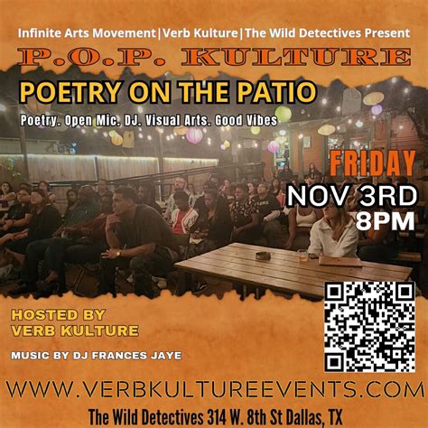 Poetry on the Patio with Verb Kulture - The Wild Detectives
