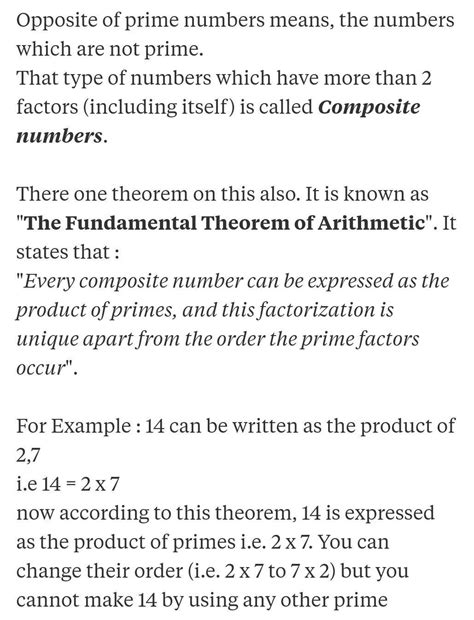 What is the opposite of prime number? - Brainly.in