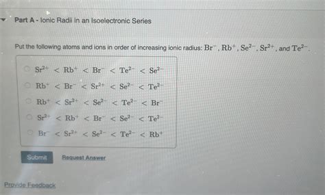 [Solved]: Part A - Ionic Radii in an Isoelectronic Series Pu