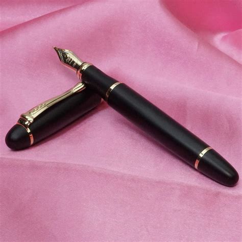 Jinhao X450 Mat Black Color Body With Gold Trim No 35 Broad Nib ...