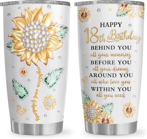 Amazon.com | Biomlon 18th Birthday Gifts for Girls Tumbler 20oz, 18 ...