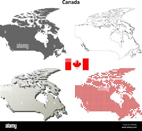 Canada outline map hi-res stock photography and images - Alamy