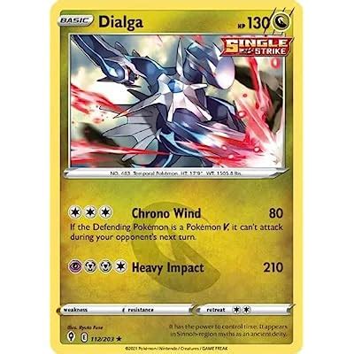 Buy Pokemon - Dialga 112/203 - Evolving Skies - Legendary - Holo Rare ...