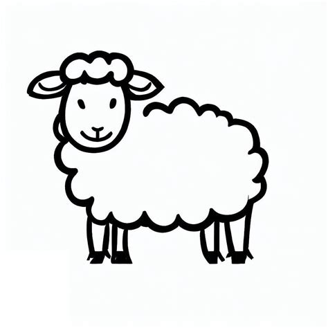 Simple Sheep coloring page - Download, Print or Color Online for Free