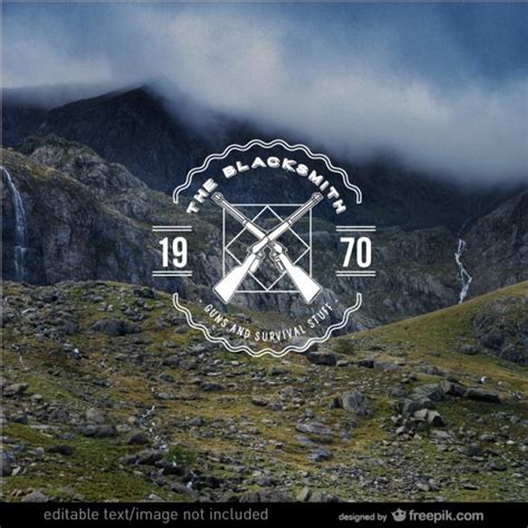 Rétro insigne de forgeron | Vecteur Premium