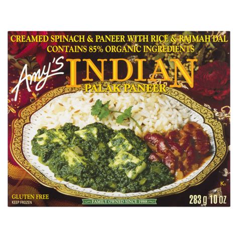 Buy Amy's Kitchen Gluten-Free Frozen Paneer Indian Palak 283 g | Sobeys ...