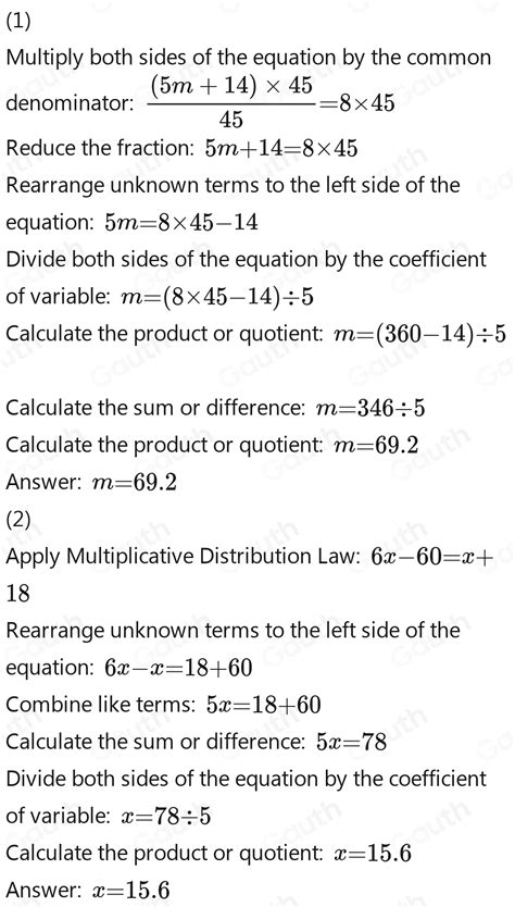 Solved: Selesaikan persamaan linear yangg berikut. Solve the following ...