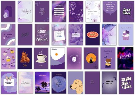 EKDALI Aesthetic boho small posters set of 32 posters for wall ...
