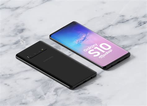 Free Isometric Samsung Galaxy S10 Mockup PSD (Front & Backside) - Good ...