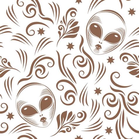 Alien Pattern Vector Stock 的图像结果