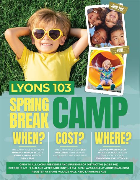 Lyons 103 Spring Break Camp - Village of Lyons