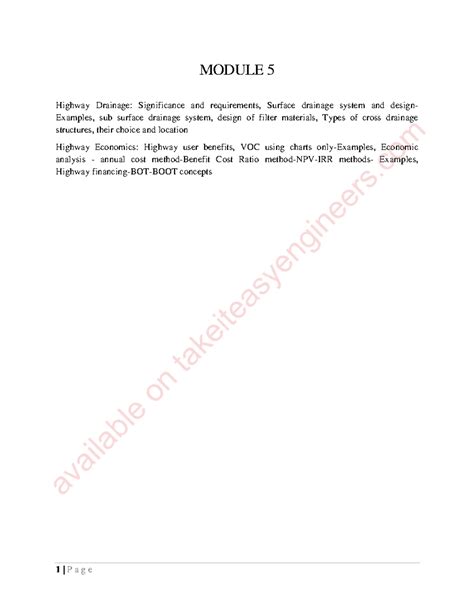 HE Module 5 - notes of transportation engineering - MODULE 5 Highway ...