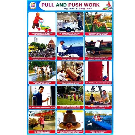 Pull & Push Work School Project Chart Stickers